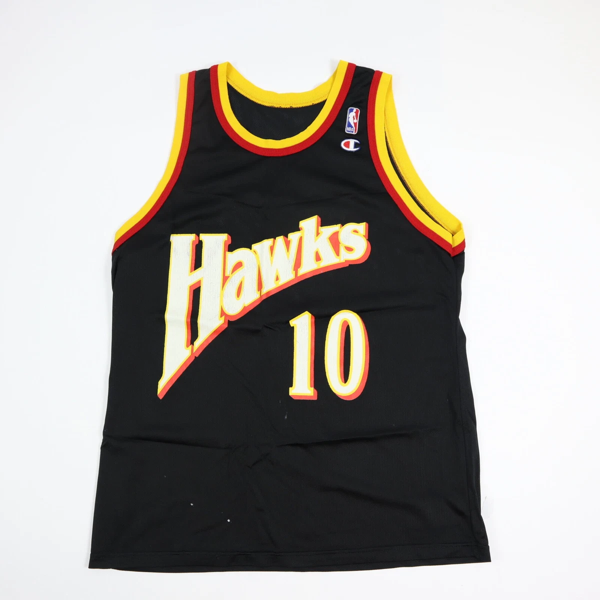 Mookie Blaylock Champion Vintage Black Jersey L Atlanta Hawks Rare Pearl Jam