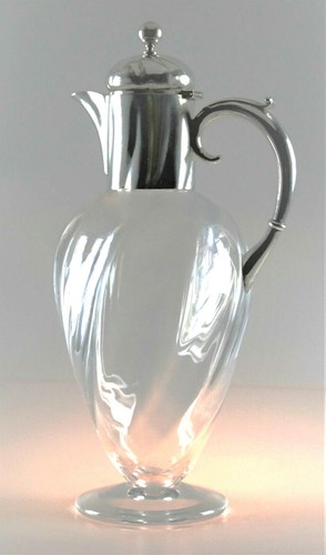 Antike Kristall Wein Karaffe 800 Silber Friedrich Hespe um 1870 - 1880 397/3 - Picture 4 of 12