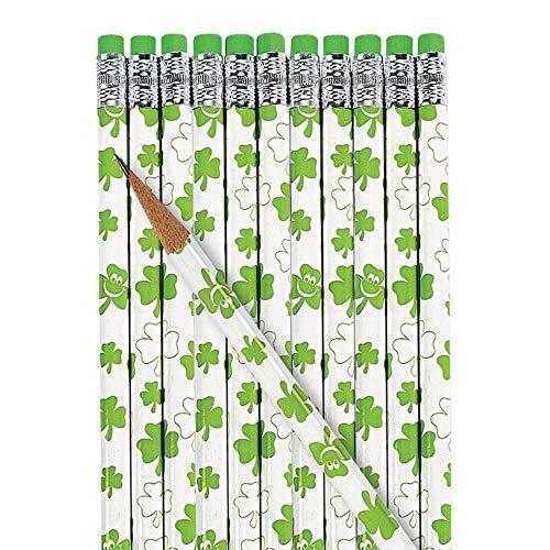 St Patrick's Day Shamrock Pencils 24 Pack - Picture 1 of 1