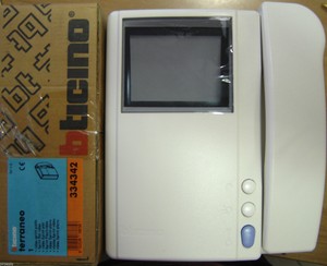 BTICINO Terraneo 334342 Sprint Video intercom monitor b/n white analog