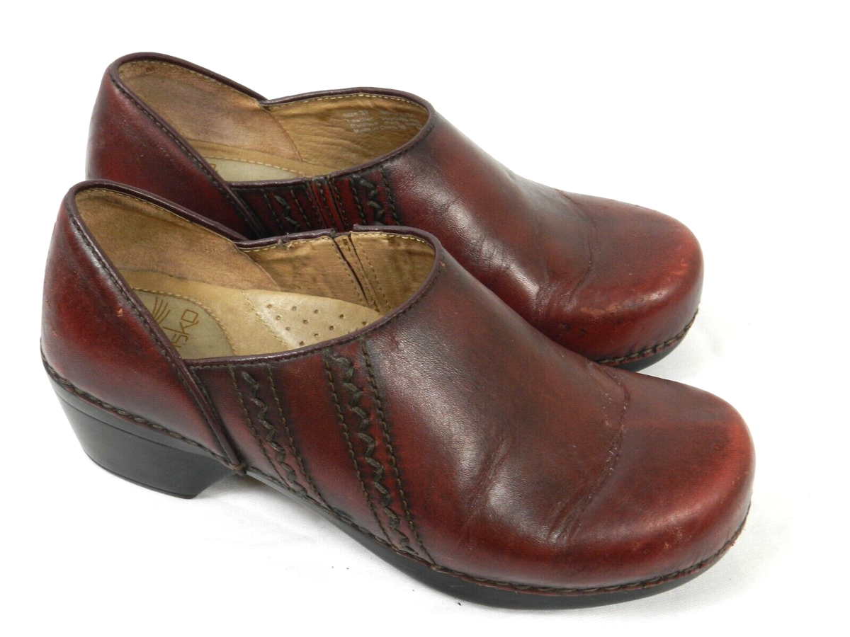 SoftWalk Size 9 woman\'s comfy sandals clogs Loafers in Deep Burgundy Amazon.com | SoftWalk, Womens, Meredith Sport, Gold  main image 2