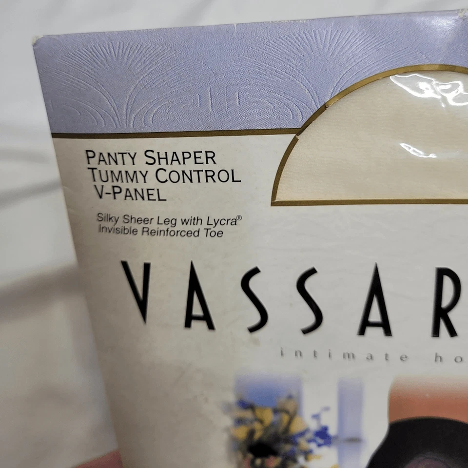 DE COLECCIÓN Vassarette Marfil Panty Modelador Control Abdomen Medias de Nylon M Foto 2 de 4