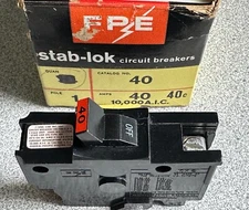 NEW Federal Pacific NA40 FPE Stab-lok Circuit Breaker 1 Pole, 40 AMP 120/240V