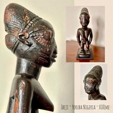 African Tribal Art Ancient Statue IBEJI Yoruba Era Nigeria Old African Figure