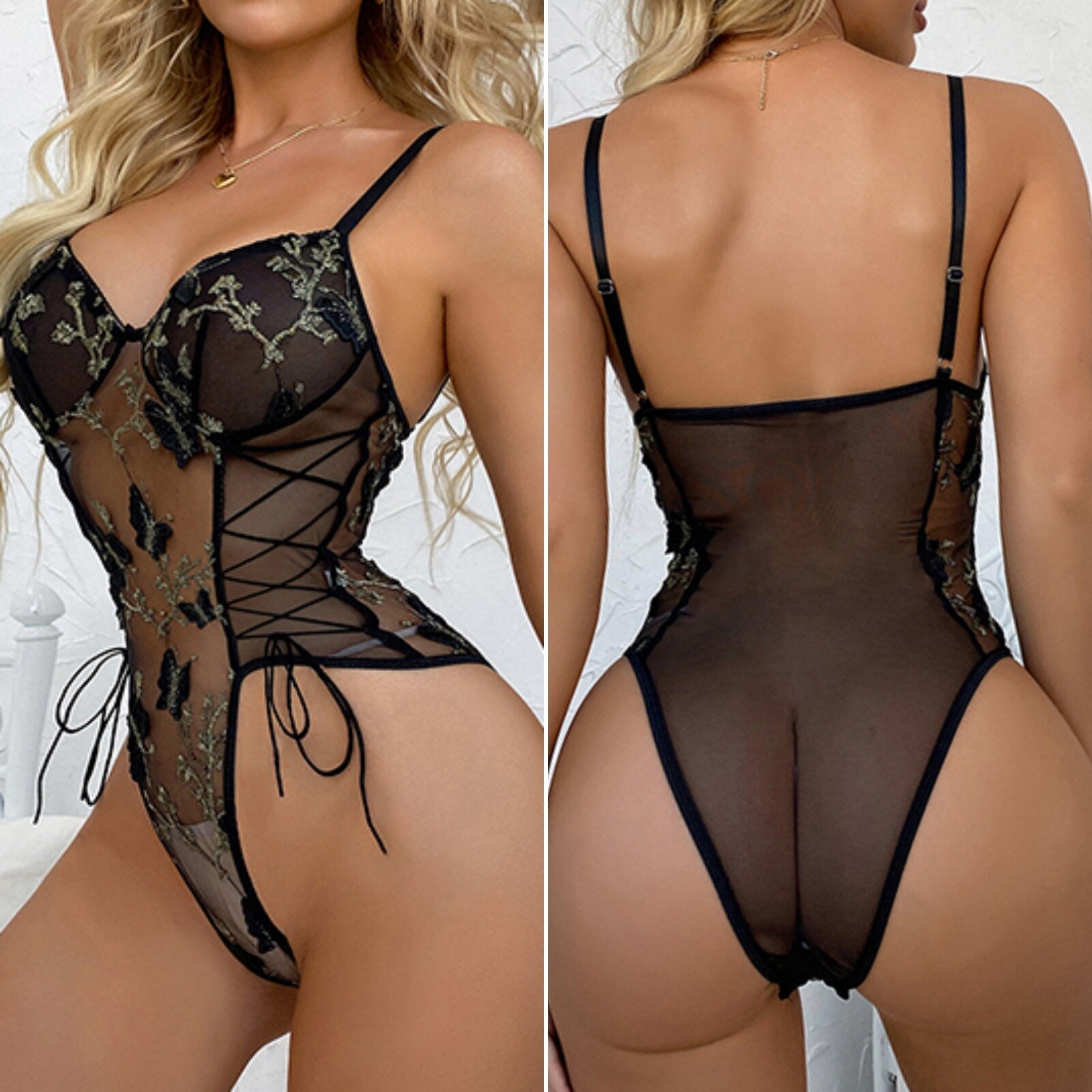 Sexy Lace Teddy Bodysuit Babydoll Lingerie for Sleepwear & Clubwear Fast US Shipping