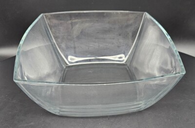 Quadratische Klarglasschale für Süßwaren Chips Obst Dessert Salat H10xB22 cm