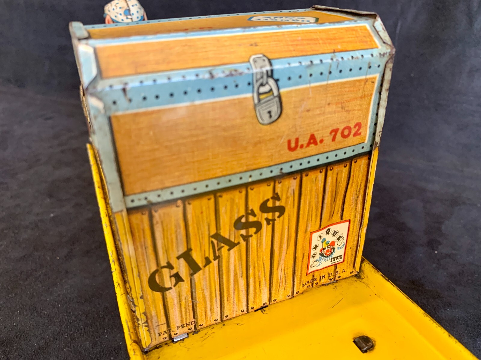 Vintage Unique Art Finnigan Porter Wind Up Tin Litho USA WORKS 1950s Ex Cond