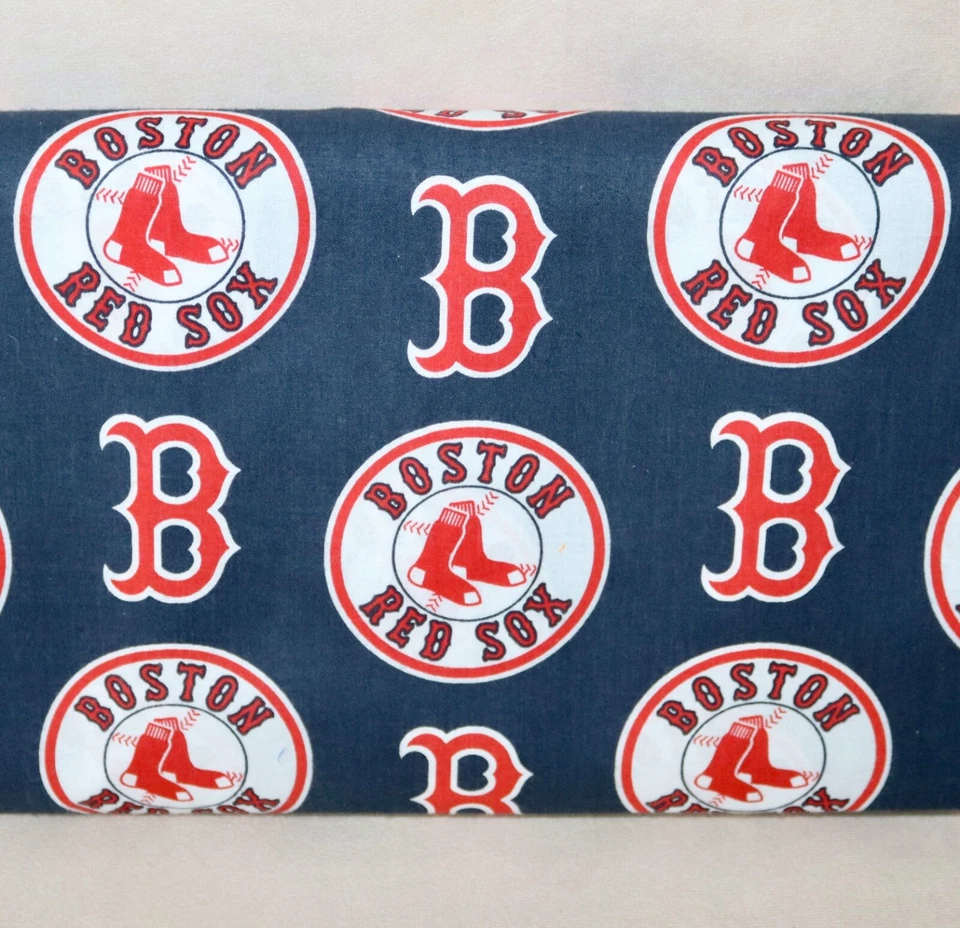 Boston Red Sox ~ Logo Pattern MLB Cotton Fabric 1/4 Yard 9” X 56” - Image 4 of 4