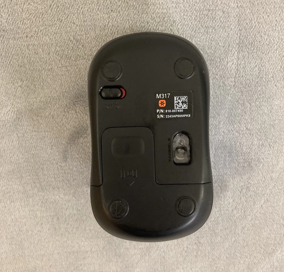 Logitech M317 Design Collection Wireless Optical Mouse Nano Teal Blue Metallic - Image 4 of 4