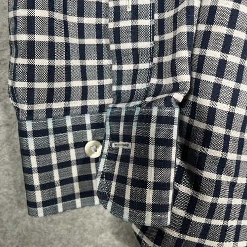 Brooks Brothers Long Sleeve Button Shirt Mens M Plaid Blue - Picture 4 of 9