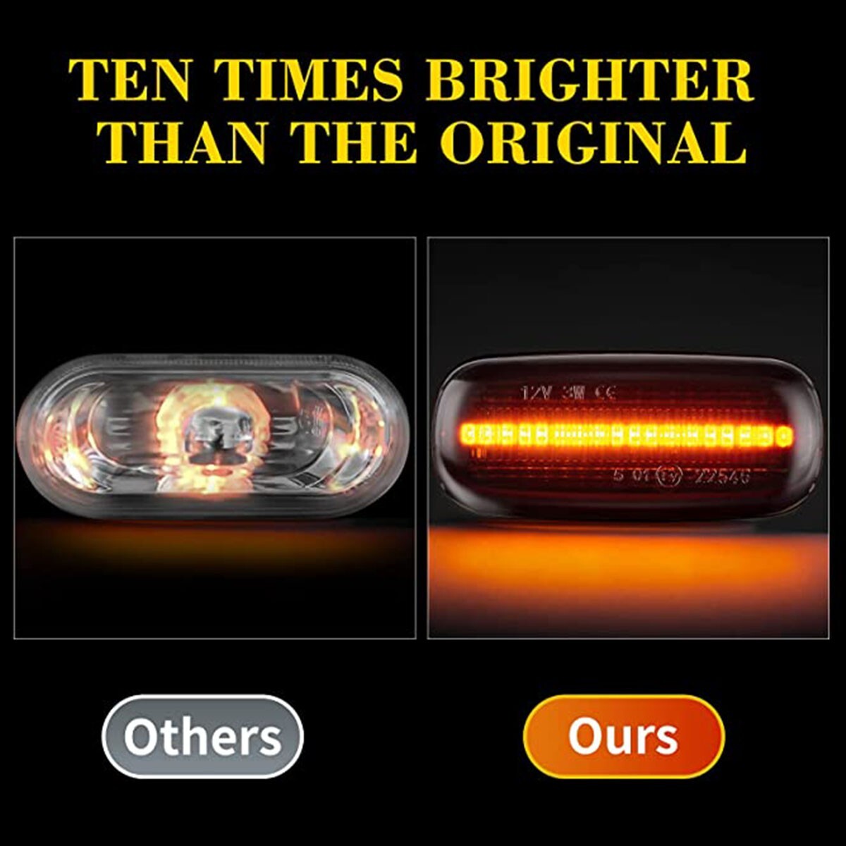 Get Noticed With 2X Smoked Lens Dynamic Sequential LED Side Marker Lights For Audi A3 A4 S4 A6 A8 - Plug & Play Upgrade