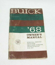 1968 Buick Skylark Factory Original Owners Manual