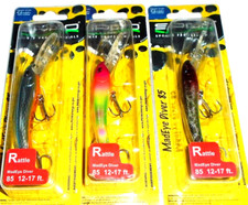 Spro Madeye Diver 85 Crankbaits (Lot of 3-Chrome Blue/Icy Barbie/Marble Brown)