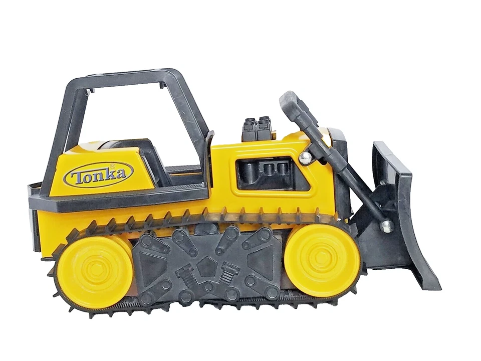 Bulldozer Tonka Toy 92961 amarillo acero prensado construcción Hasbro 1999 Foto 3 de 4