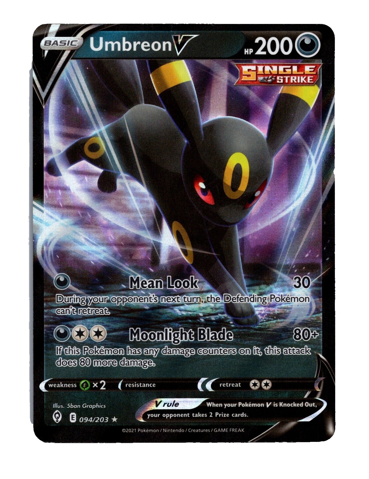 umbreon v pokemon card value Umbreon V RR 100/184 S8b VMAX Climax