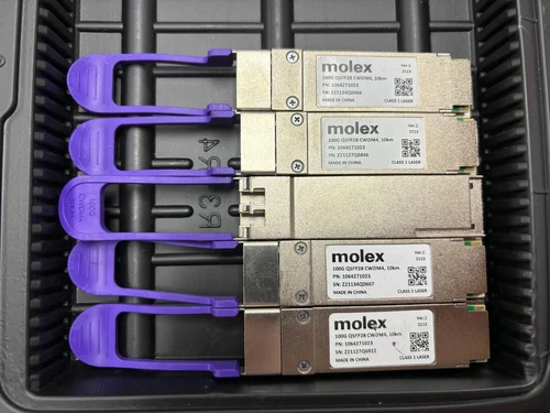 Lots of 10pcs MOLEX 100G QSFP28 CWDM4,10km , 1064271023 transceiver module