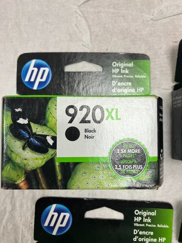 Genuine HP 920XL High-Yield Black Ink Cartridge EXP 2023 - NEW LOT 6 - Picture 2 of 8