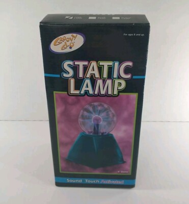 VTG 2001 Groovy GloPlasma Ball Light 4 Inch Sound Touch Activated Lamp RARE Pink