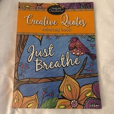 Cra-Z-Art Timeless Creations Creative Quotes Coloring Book Just Breathe 64 Pages
