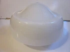 Vintage 13" X 8.5" White Milk Glass Ceiling Light Shade Schoolhouse Fits 6"