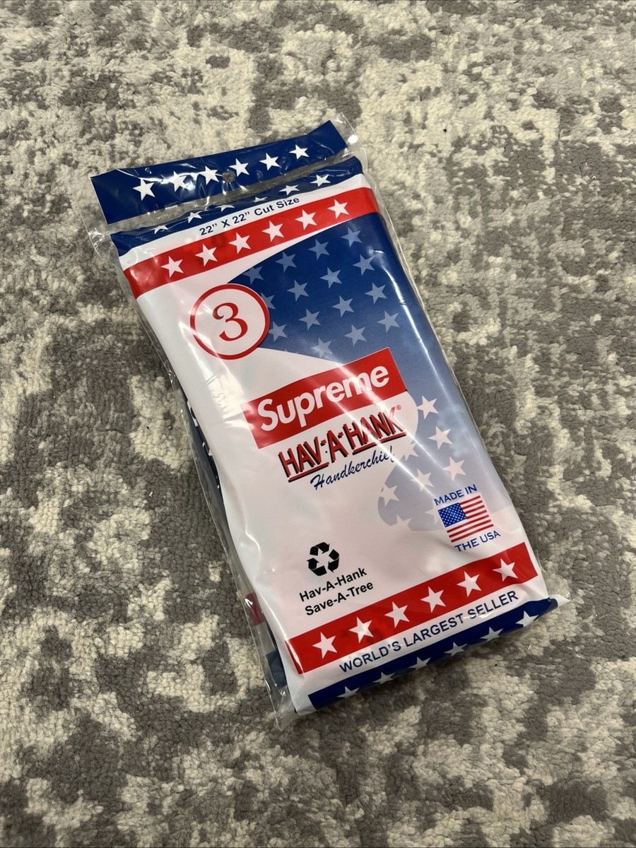 Supreme x HAV-A-HANK Bandanas 3-Pack - Red, Black, Blue - Brand