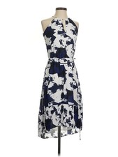 Simply Vera Vera Wang Women Blue Cocktail Dress XS Petites