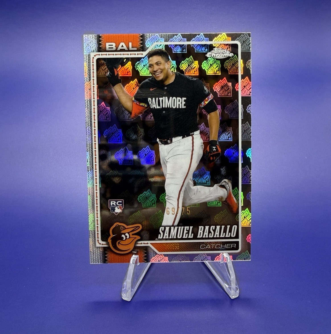 Topps Chrome 2026 Samuel Basallo Baltimore Orioles Rookie Card #7 69/75