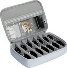 Bellzacasa Travel Sunglasses Organizer Case, Eyeglasses Storage Holder Box with
