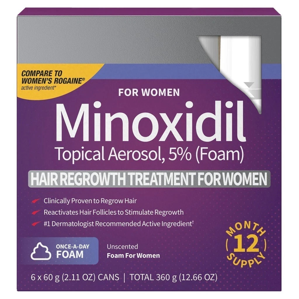 KirklandMinoxidil5%FOAMWOMENHairRegrowthTreatment