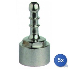 5X Female Nickel-Plated Hose Connector For LPG 1.2