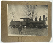 Antique Photo Lodgett Co Contractor Wheeling W.Va Steam Locomotive Train