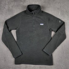 Patagonia Better Sweater 1/4 Zip Pullover Womens XS Black Fleece Jacket 25616