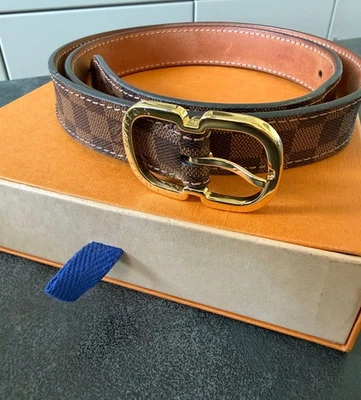 Orig. LOUIS VUITTON Ceinture Mini Gürtel M9744 Damier Canvas Gr. 80 mit Rechnung - Bild 1 von 4