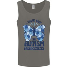 Ich Trage Blau Für Autismus Schmetterling Autistisches Herren Weste Tanktop