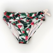Victoria's Secret Mid-Rise NWT Bikini Bottoms Size M Womens Floral Swimwear