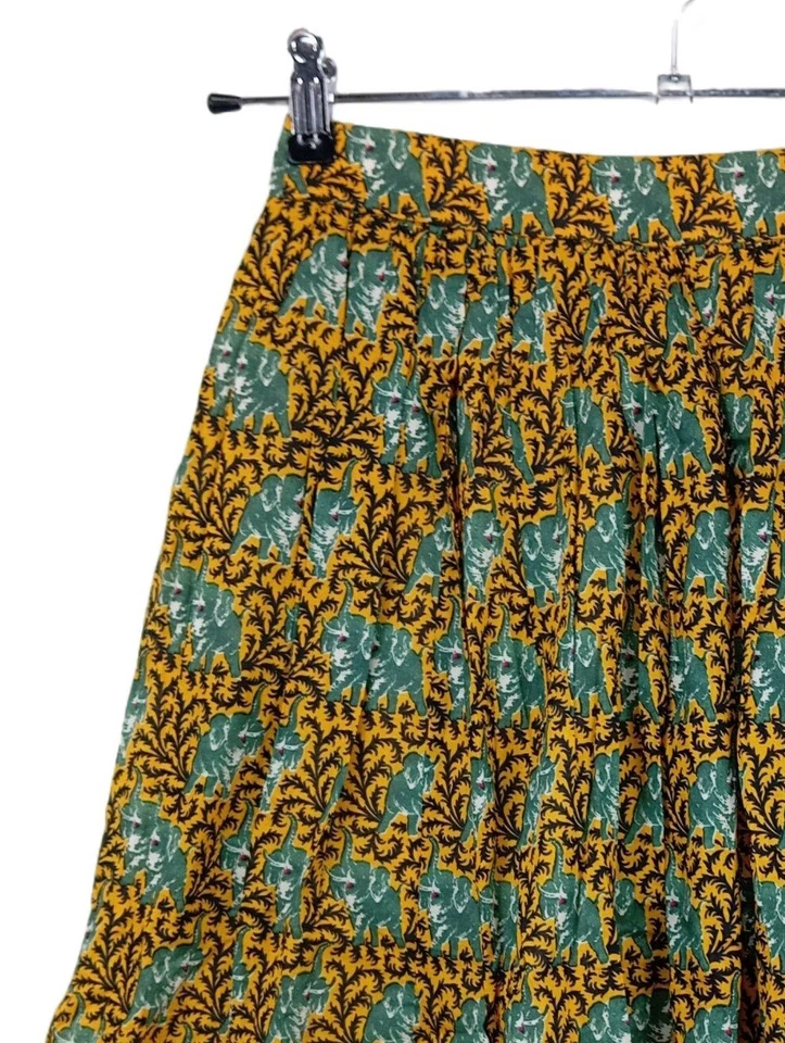 J.CREW High Waist Rock Damen Rock Gr. DE 32 türkis-hellorange-schwarz - Bild 3 von 4