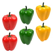  6 Pcs Artificial Bell Pepper Restaurant Accessory Simulation Decoration