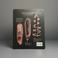 REALHER Lip Kit: Moisturizing Lipstick, Plumping Gloss, Lip Liner NEW