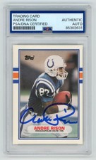 ANDRE RISON Signed 1989 Topps Traded ROOKIE Card #102T PSA AUTO. rookie card picture