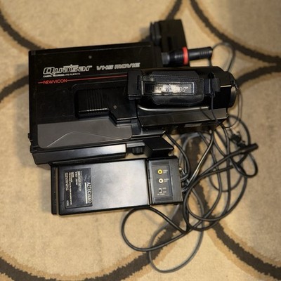 Quasar VHS Movie Black Camera Recording And Playback With Accessories Not Tested