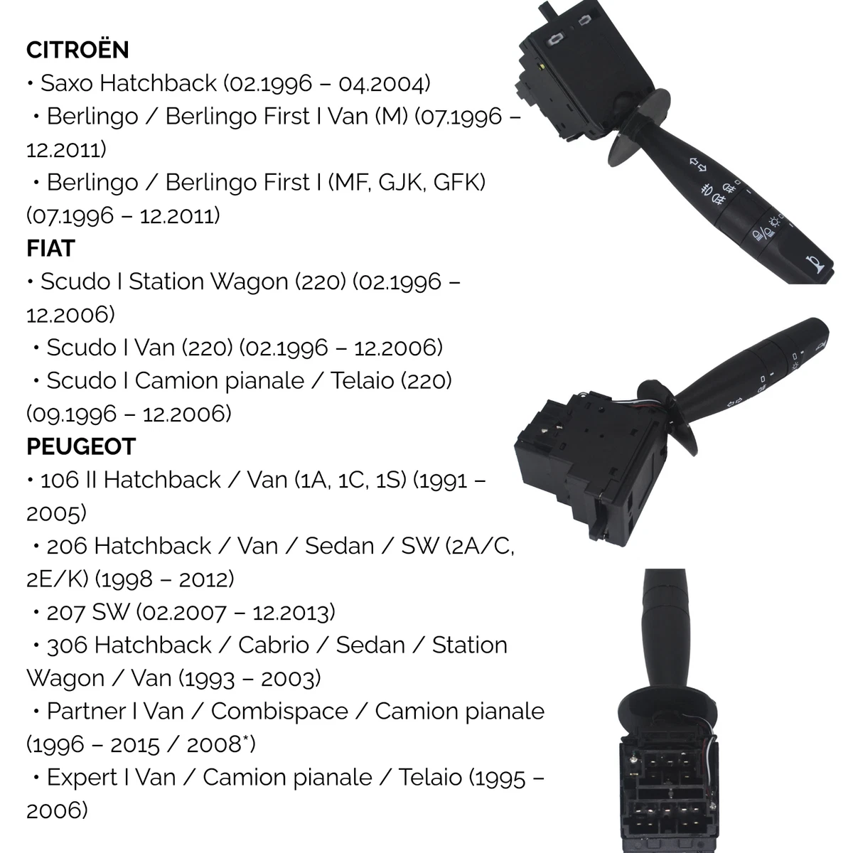 Interruttore della finestra Per Fiat Scudo 2007-2010 2011
