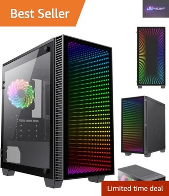 Stylisches Mini Abyss ARGB Micro-ATX Gehäuse mit Hartglas und Kühloptionen