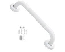 12" Anti Slip Shower Grab Bar, Oil Rubbed, White