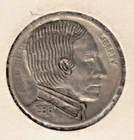 Modern Hobo Nickel Calvin Coolidge on 1936 Buffalo Nickel Done by John Dorusa