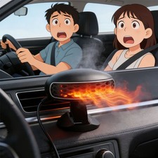 4PCS 360  Rotary Portable Car Heater  Defroster,150W Fast Heating  Cooling Fan