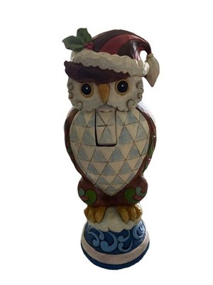 Jim Shore Heartwood Creek Owl Be Home for Christmas Nutcracker 2013 10.25''
