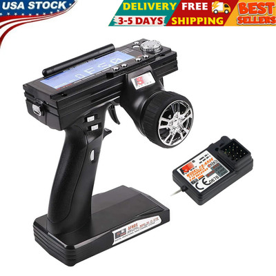 Flysky FS-GT3B Rc Transmitter & FS-GR3E Receiver, 2.4Ghz 3 Channel Rc Car Remote