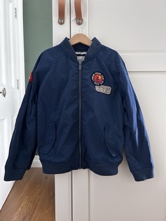 Boys (age 10) blue Pepe Zipped Bomber Style Jacket