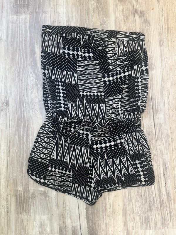 Mossimo Women’s Bathing Suit Cover Romper Black Boho Size Small Sleeveless