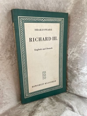 SHAKESPEARE: SHAKESPEARE: RICHARD III. - Englisch und Deutsch